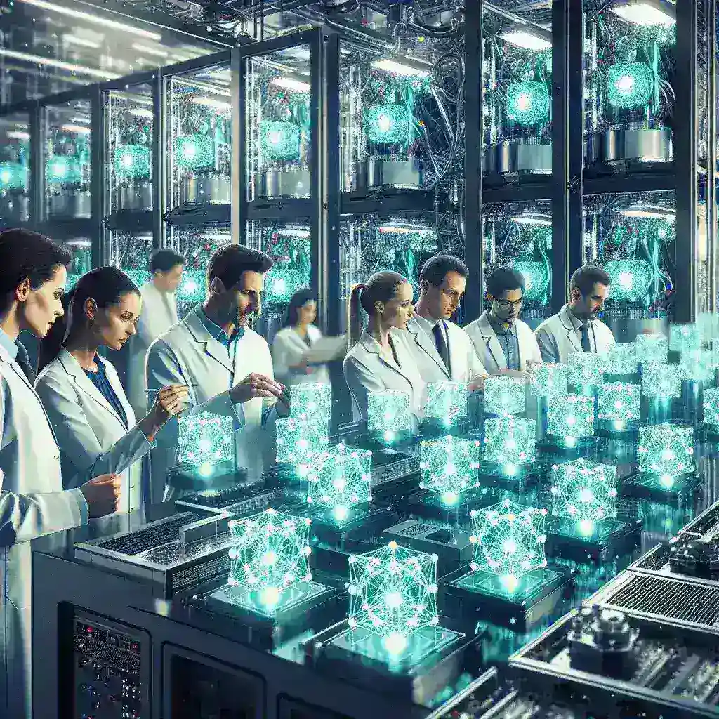 "IBM Quantum team showcasing fault tolerant qubits during a demonstration in a U.S. laboratory, highlighting advancements in quantum computing technology."